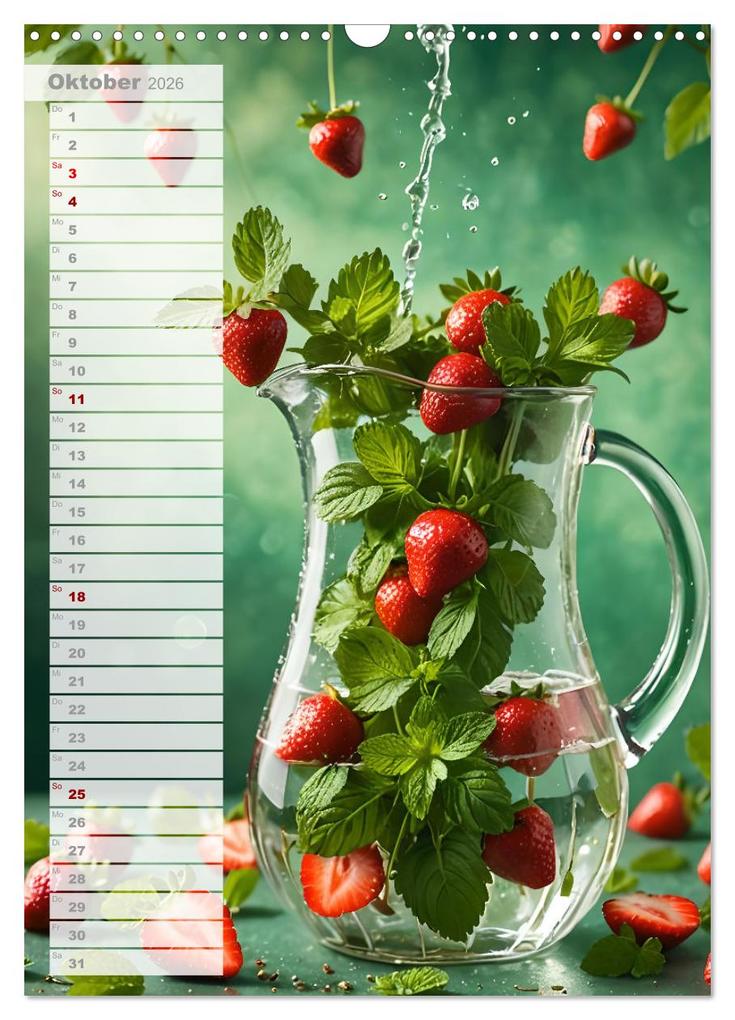 Weitere Ansicht: Vitalität im Glas - Erfrischende Momente mit Infused Water Kreationen (Wandkalender 2026 DIN A3 hoch), CALVENDO Monatskalender | Fred Schimak, Calvendo