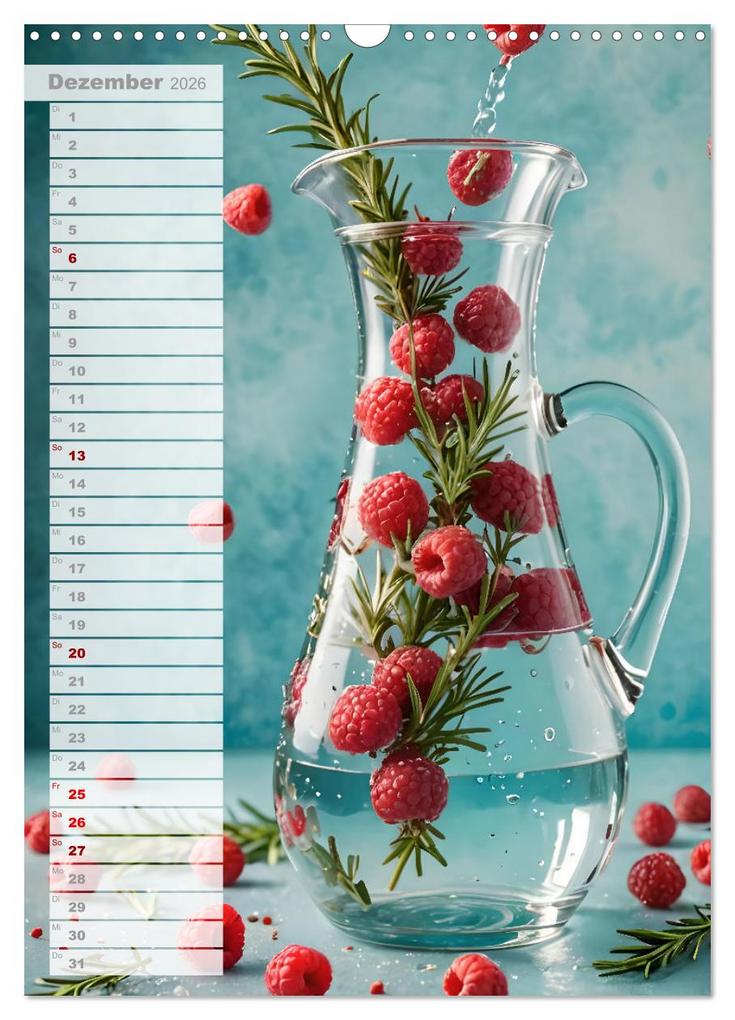 Weitere Ansicht: Vitalität im Glas - Erfrischende Momente mit Infused Water Kreationen (Wandkalender 2026 DIN A3 hoch), CALVENDO Monatskalender | Fred Schimak, Calvendo