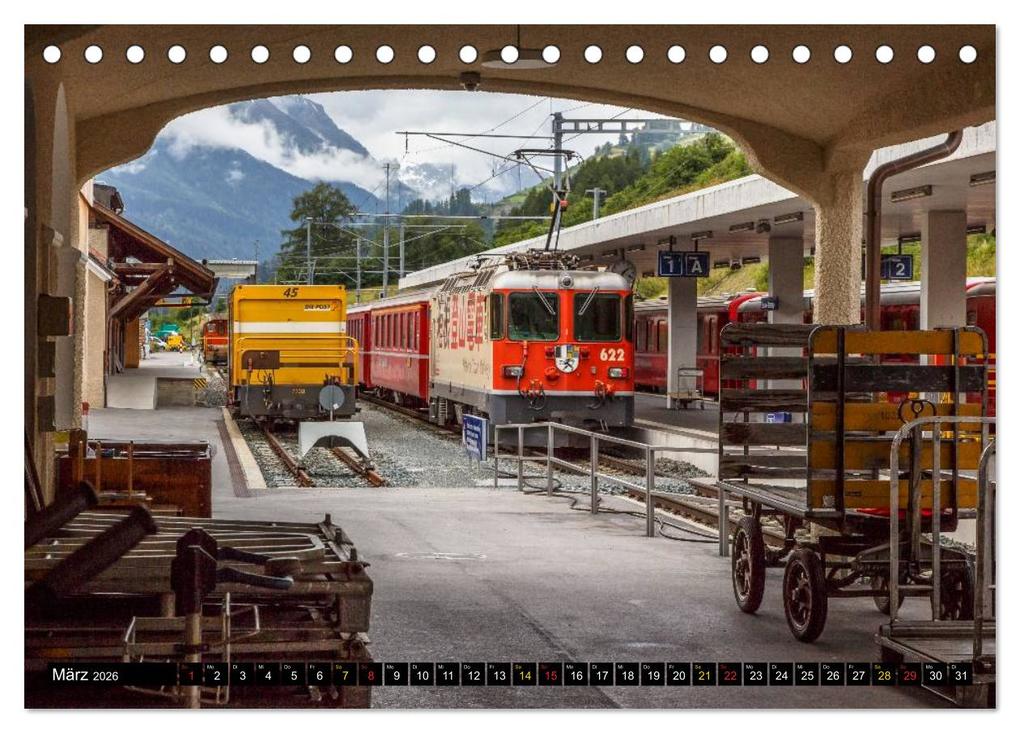 Weitere Ansicht: Rhätische Bahn 2026 (Tischkalender 2026 DIN A5 quer), CALVENDO Monatskalender | Stefan Schulthess, Calvendo