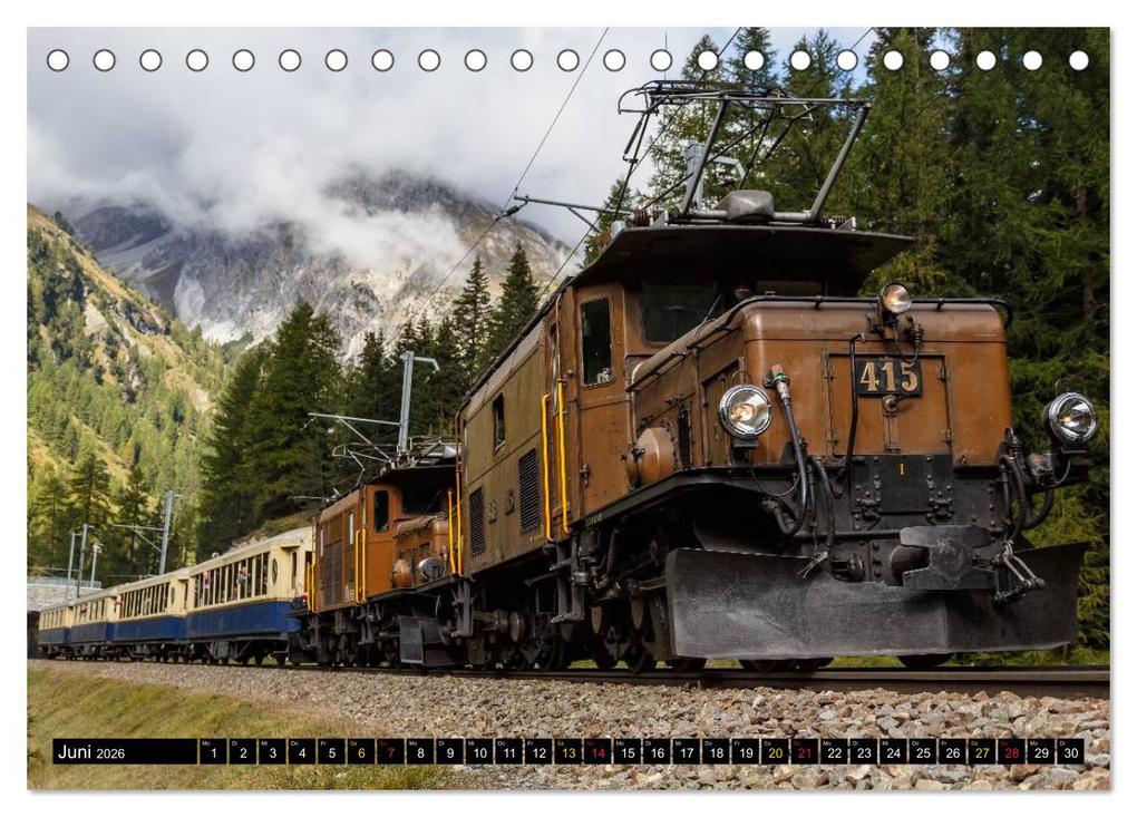 Weitere Ansicht: Rhätische Bahn 2026 (Tischkalender 2026 DIN A5 quer), CALVENDO Monatskalender | Stefan Schulthess, Calvendo