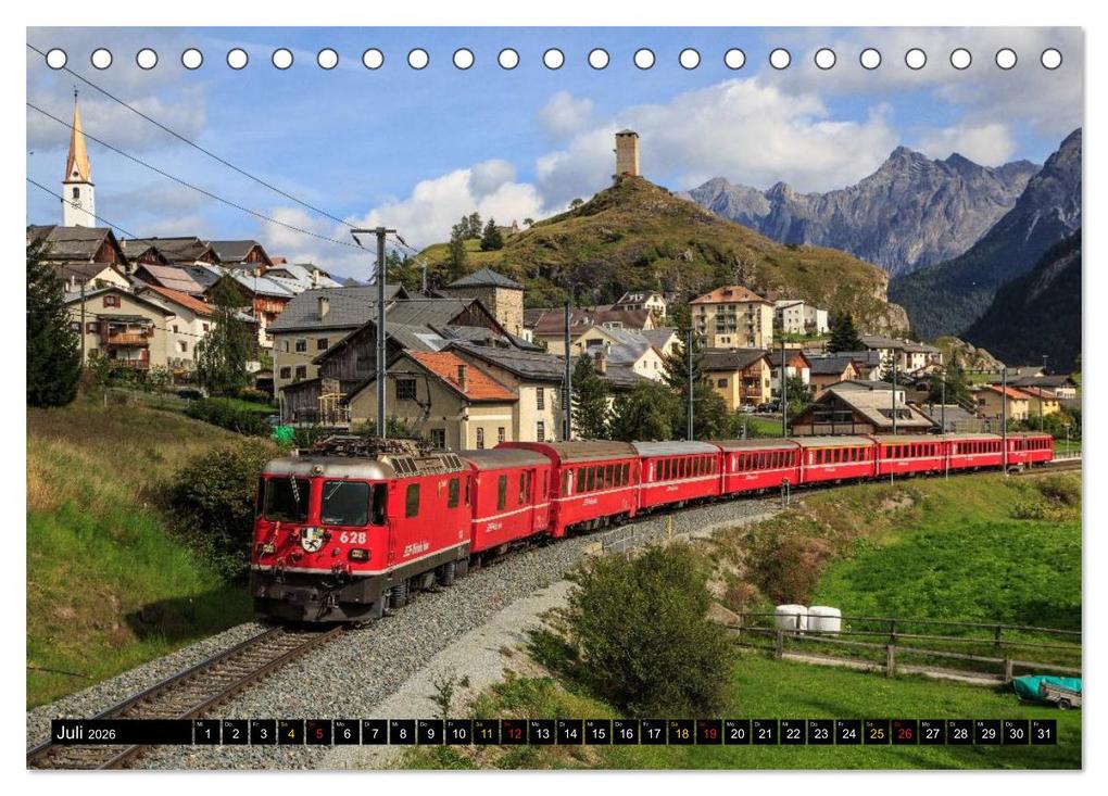 Weitere Ansicht: Rhätische Bahn 2026 (Tischkalender 2026 DIN A5 quer), CALVENDO Monatskalender | Stefan Schulthess, Calvendo
