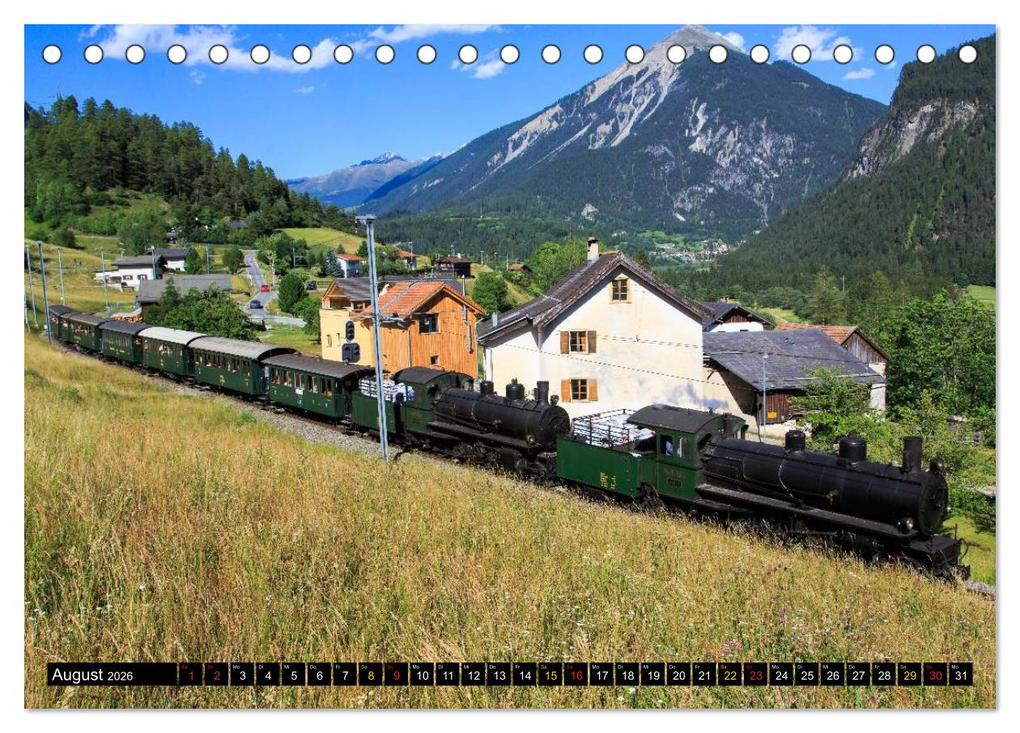 Weitere Ansicht: Rhätische Bahn 2026 (Tischkalender 2026 DIN A5 quer), CALVENDO Monatskalender | Stefan Schulthess, Calvendo
