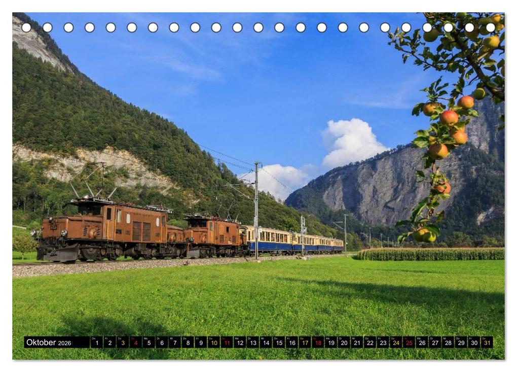 Weitere Ansicht: Rhätische Bahn 2026 (Tischkalender 2026 DIN A5 quer), CALVENDO Monatskalender | Stefan Schulthess, Calvendo