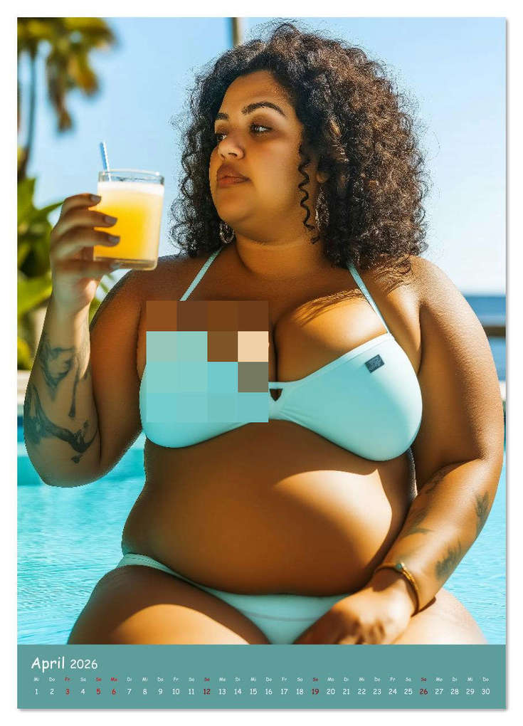 Weitere Ansicht: Curvy Pin-up Girls - Verführerische Rundungen am Pool (hochwertiger Premium Wandkalender 2026 DIN A2 hoch), Kunstdruck in Hochglanz | MB - Fotografie, Calvendo