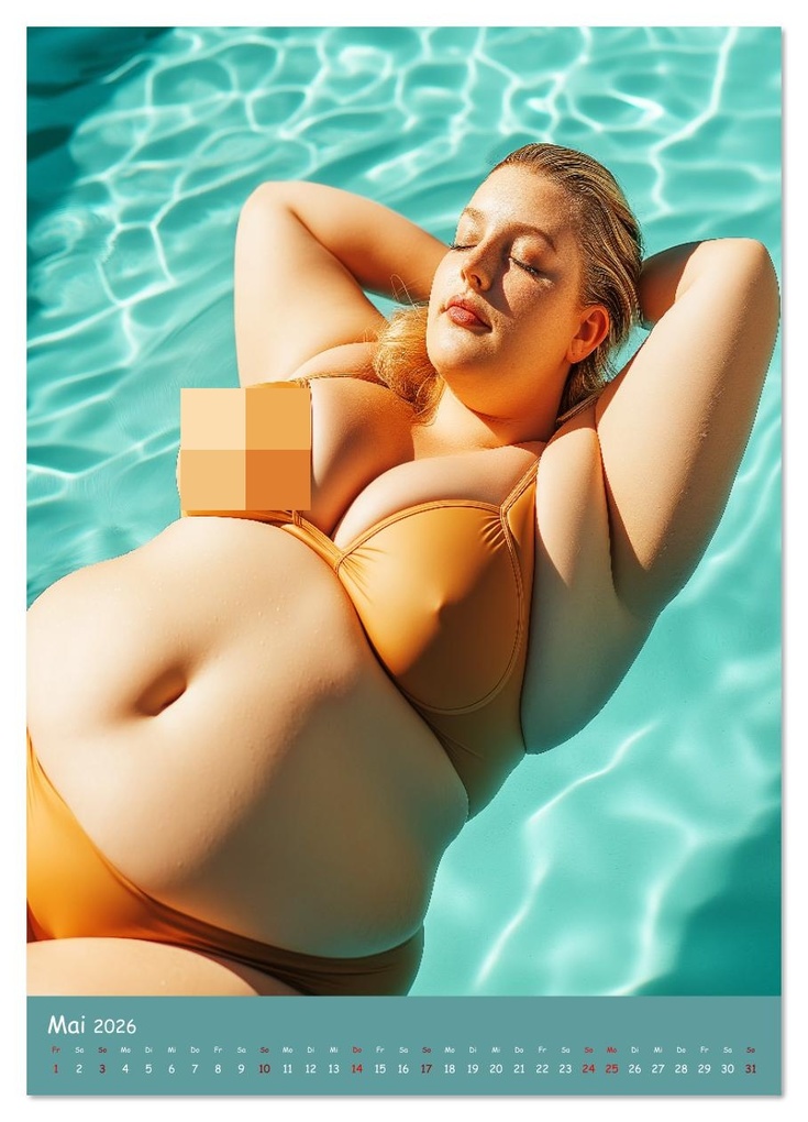 Weitere Ansicht: Curvy Pin-up Girls - Verführerische Rundungen am Pool (hochwertiger Premium Wandkalender 2026 DIN A2 hoch), Kunstdruck in Hochglanz | MB - Fotografie, Calvendo