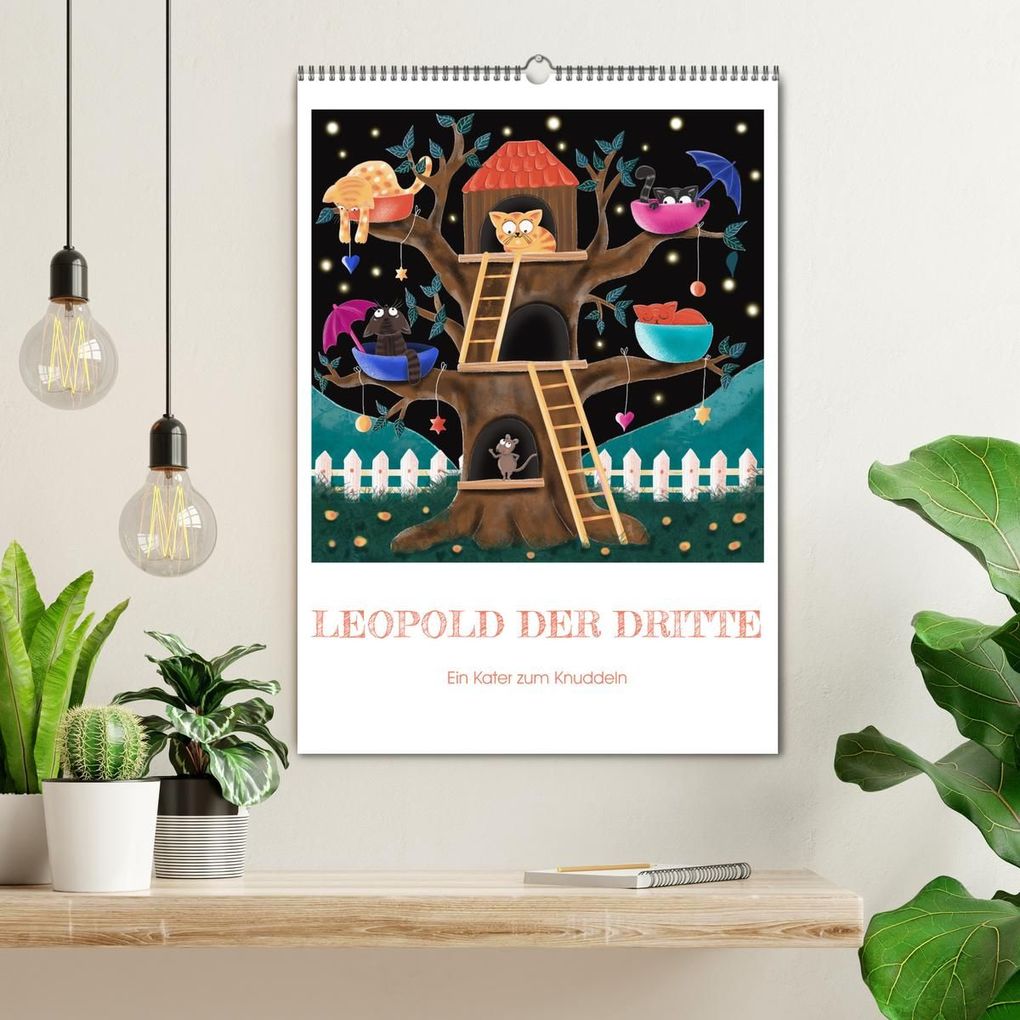 Weitere Ansicht: Leopold der Dritte - Ein Kater zum Knuddeln (Wandkalender 2026 DIN A2 hoch), CALVENDO Monatskalender | Danja Krampikowski, Calvendo