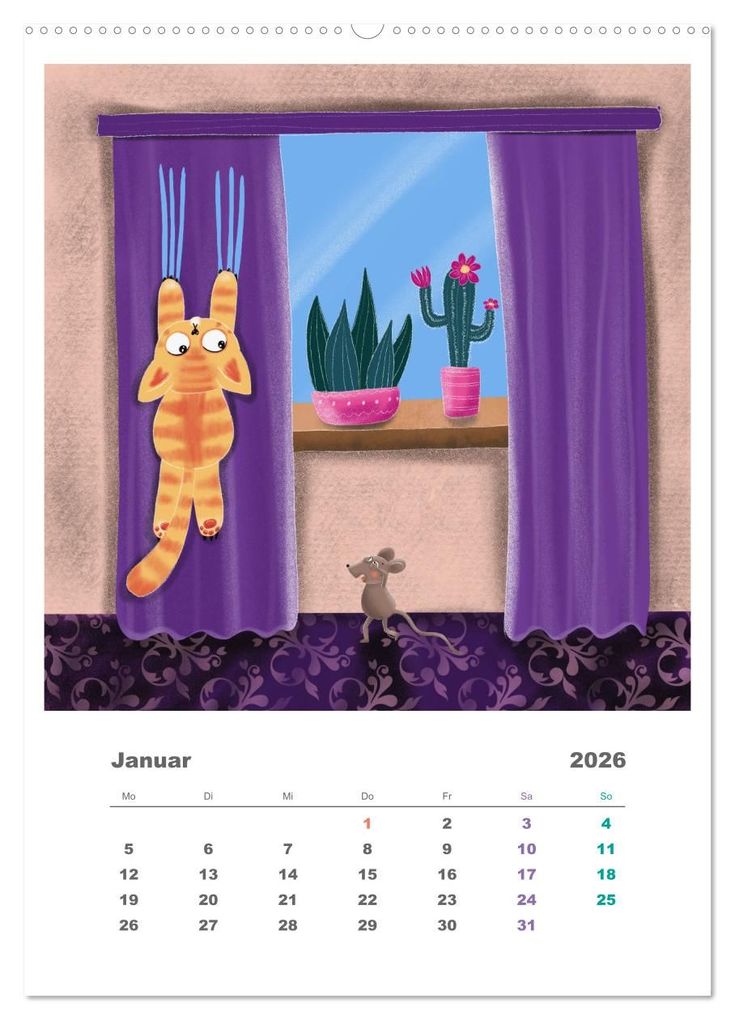 Weitere Ansicht: Leopold der Dritte - Ein Kater zum Knuddeln (Wandkalender 2026 DIN A2 hoch), CALVENDO Monatskalender | Danja Krampikowski, Calvendo