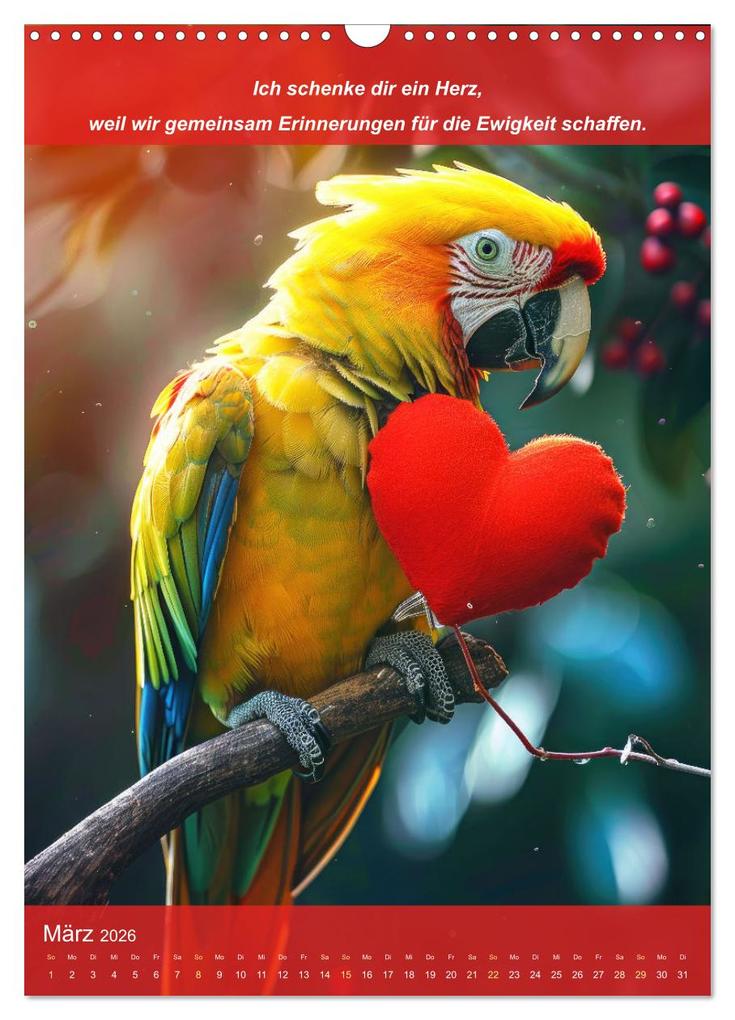 Weitere Ansicht: Ich schenke dir ein Herz (Wandkalender 2026 DIN A3 hoch), CALVENDO Monatskalender | Peter Rübsamen, Calvendo