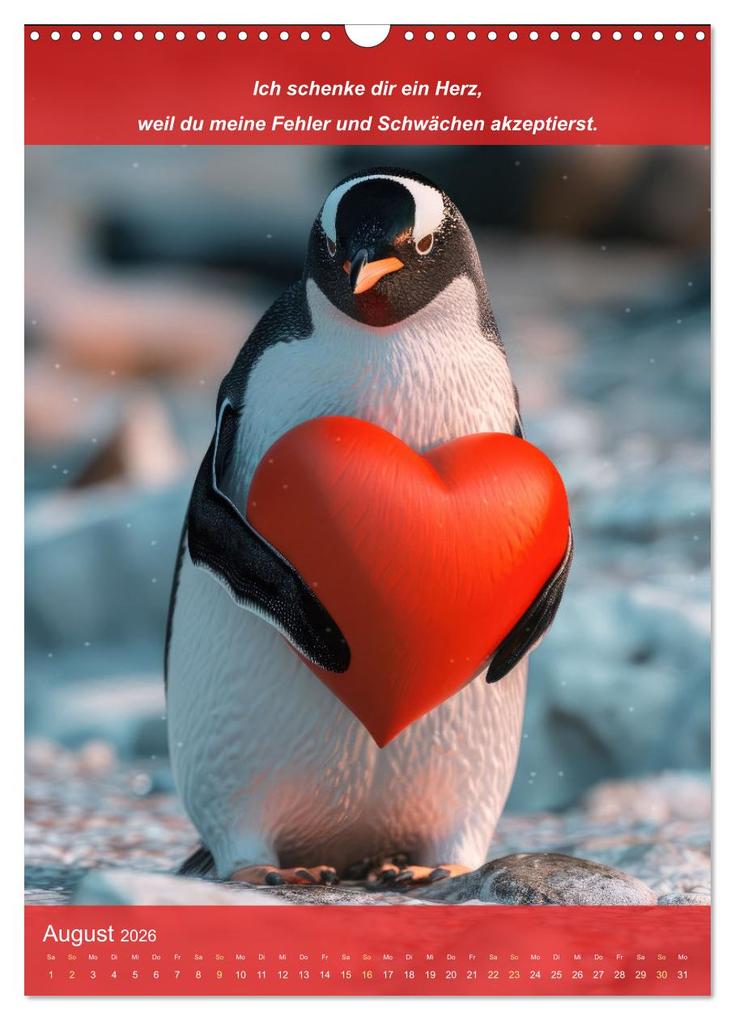 Weitere Ansicht: Ich schenke dir ein Herz (Wandkalender 2026 DIN A3 hoch), CALVENDO Monatskalender | Peter Rübsamen, Calvendo