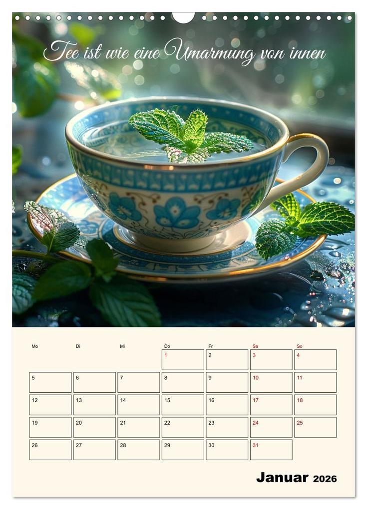 Weitere Ansicht: Du, mein geliebter Tee (Wandkalender 2026 DIN A3 hoch), CALVENDO Monatskalender | Kerstin Waurick, Calvendo