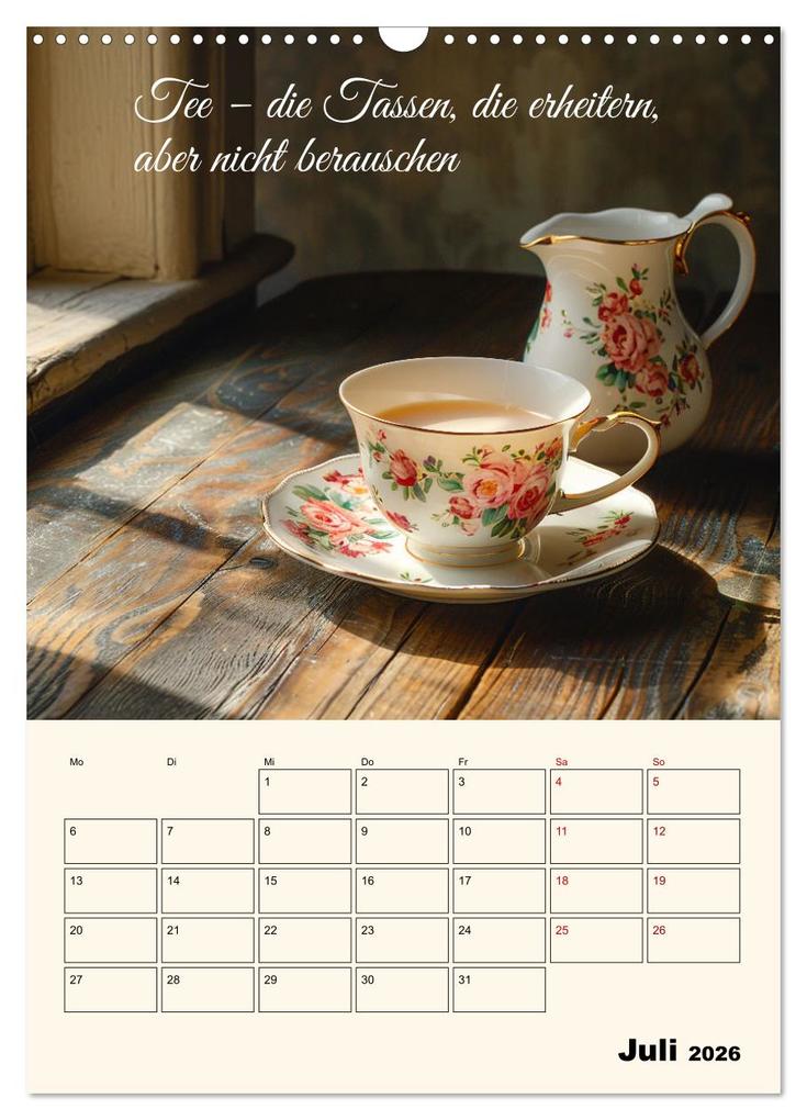 Weitere Ansicht: Du, mein geliebter Tee (Wandkalender 2026 DIN A3 hoch), CALVENDO Monatskalender | Kerstin Waurick, Calvendo