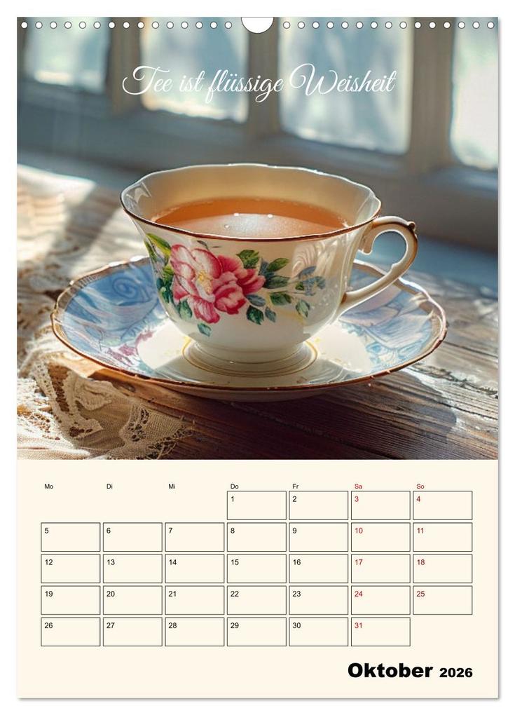 Weitere Ansicht: Du, mein geliebter Tee (Wandkalender 2026 DIN A3 hoch), CALVENDO Monatskalender | Kerstin Waurick, Calvendo