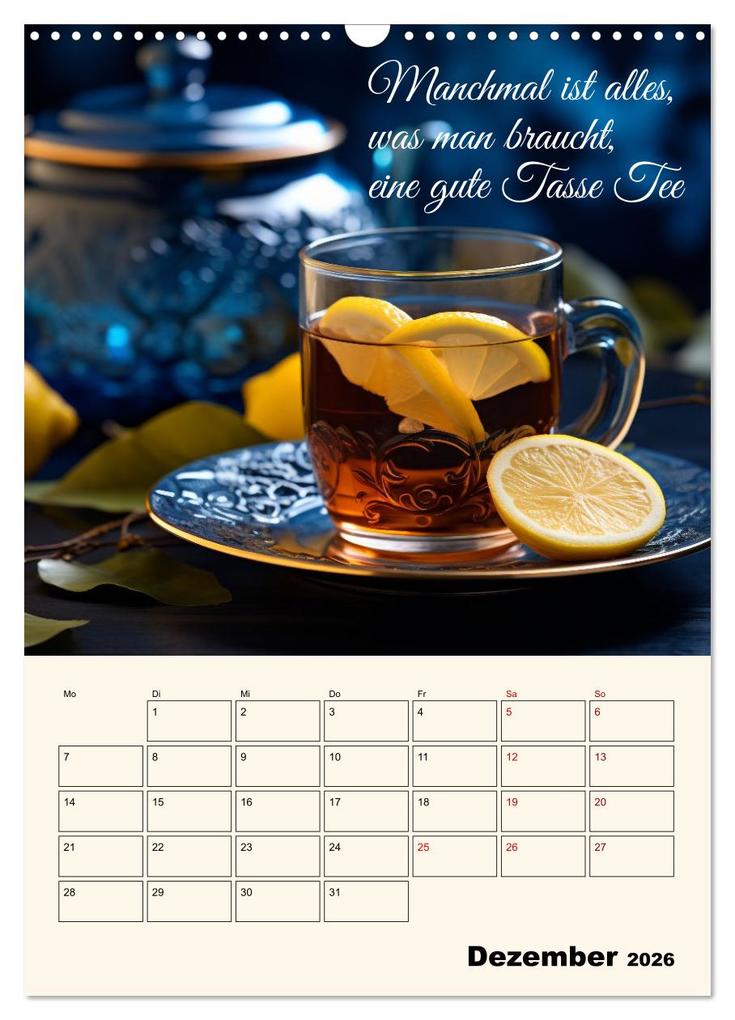 Weitere Ansicht: Du, mein geliebter Tee (Wandkalender 2026 DIN A3 hoch), CALVENDO Monatskalender | Kerstin Waurick, Calvendo