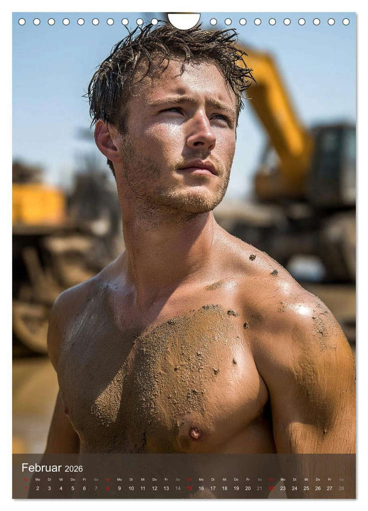 Weitere Ansicht: SEXY BAUARBEITER - Baustelle der verführerischen Männer (Wandkalender 2026 DIN A4 hoch), CALVENDO Monatskalender | MB Fotografie, Calvendo