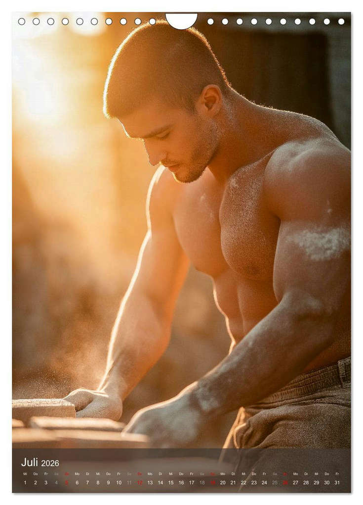 Weitere Ansicht: SEXY BAUARBEITER - Baustelle der verführerischen Männer (Wandkalender 2026 DIN A4 hoch), CALVENDO Monatskalender | MB Fotografie, Calvendo