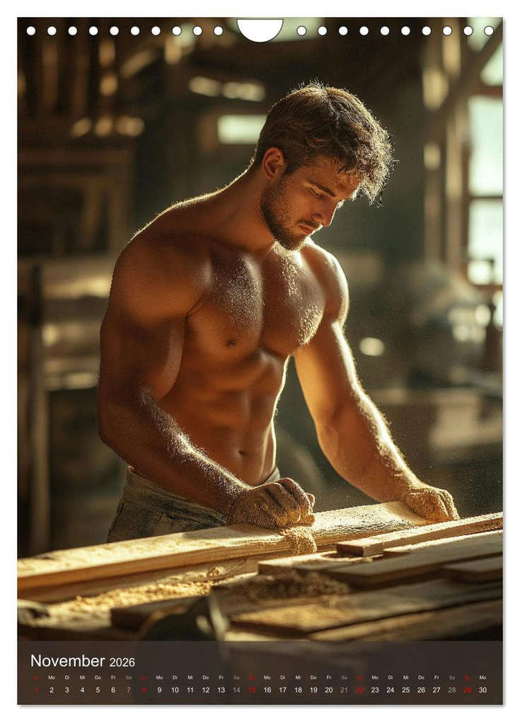 Weitere Ansicht: SEXY BAUARBEITER - Baustelle der verführerischen Männer (Wandkalender 2026 DIN A4 hoch), CALVENDO Monatskalender | MB Fotografie, Calvendo