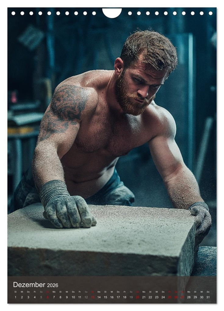 Weitere Ansicht: SEXY BAUARBEITER - Baustelle der verführerischen Männer (Wandkalender 2026 DIN A4 hoch), CALVENDO Monatskalender | MB Fotografie, Calvendo