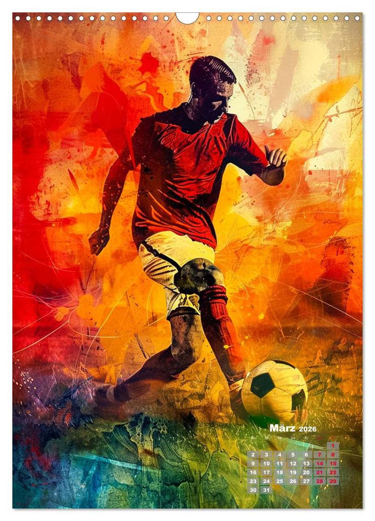 Weitere Ansicht: Fussball - Spieler in Action (Wandkalender 2026 DIN A3 hoch), CALVENDO Monatskalender | Dirk Meutzner, Calvendo