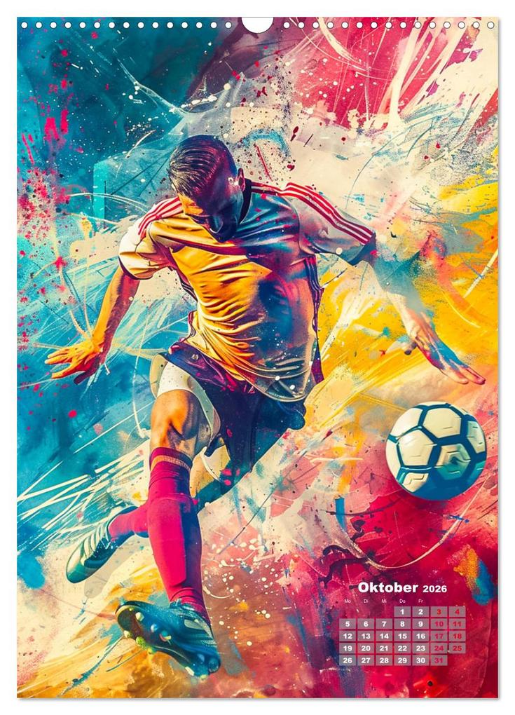 Weitere Ansicht: Fussball - Spieler in Action (Wandkalender 2026 DIN A3 hoch), CALVENDO Monatskalender | Dirk Meutzner, Calvendo