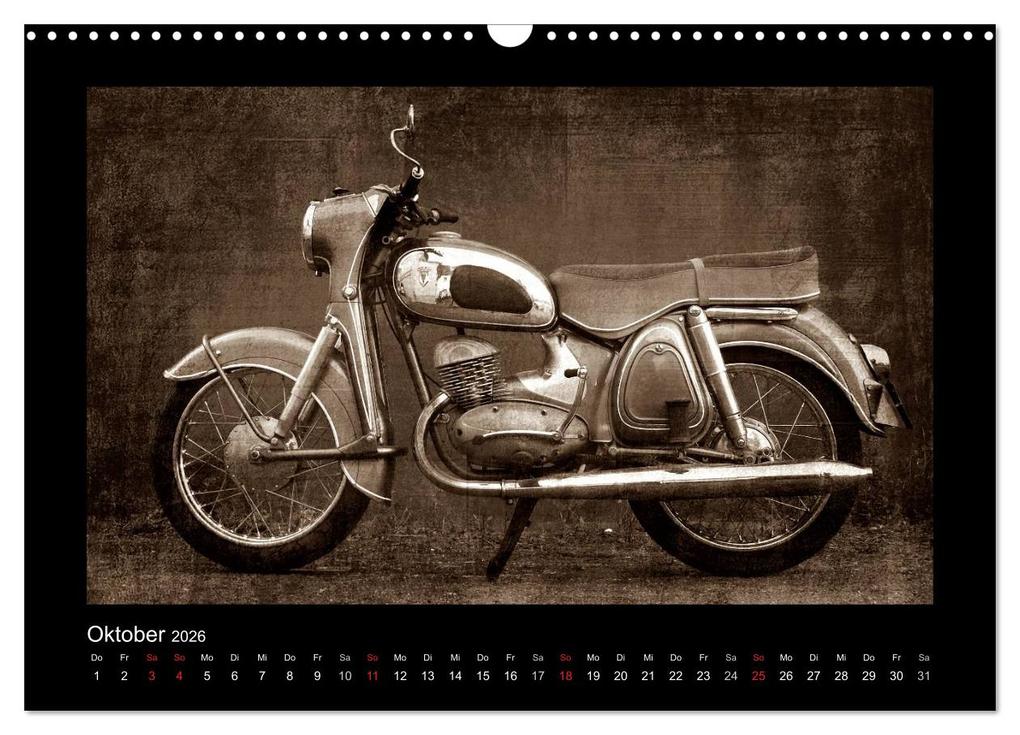 Weitere Ansicht: Motorrad Oldtimer (Wandkalender 2026 DIN A3 quer), CALVENDO Monatskalender | Gabi Siebenhühner, Calvendo