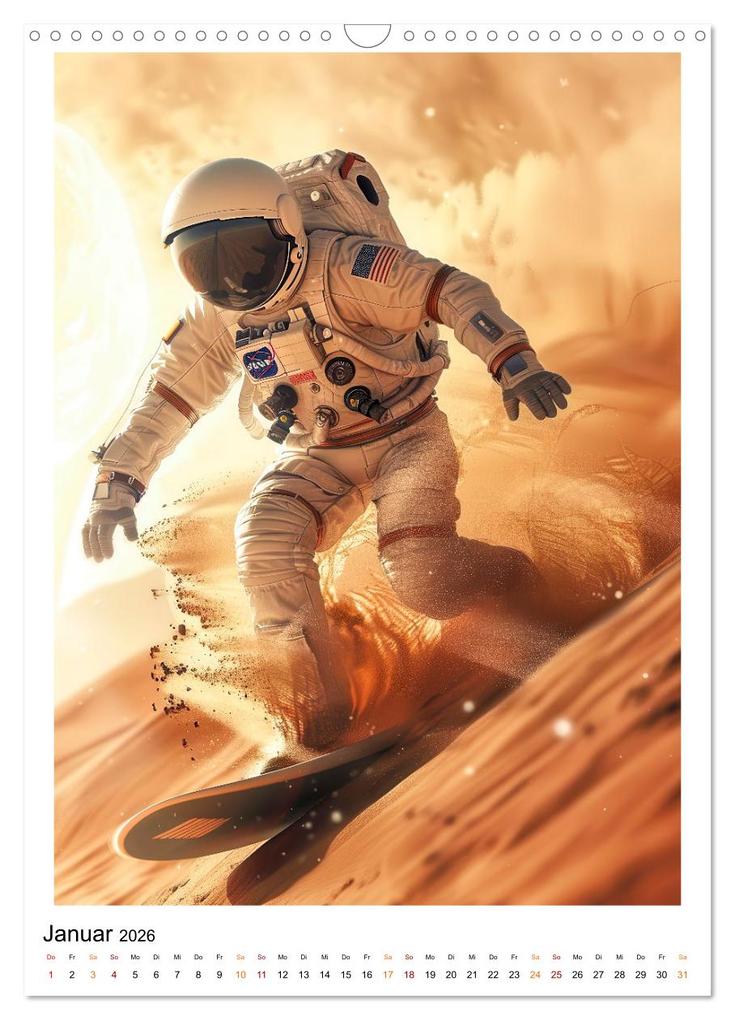 Weitere Ansicht: Astronauten - viel los im All (Wandkalender 2026 DIN A3 hoch), CALVENDO Monatskalender | Peter Roder, Calvendo