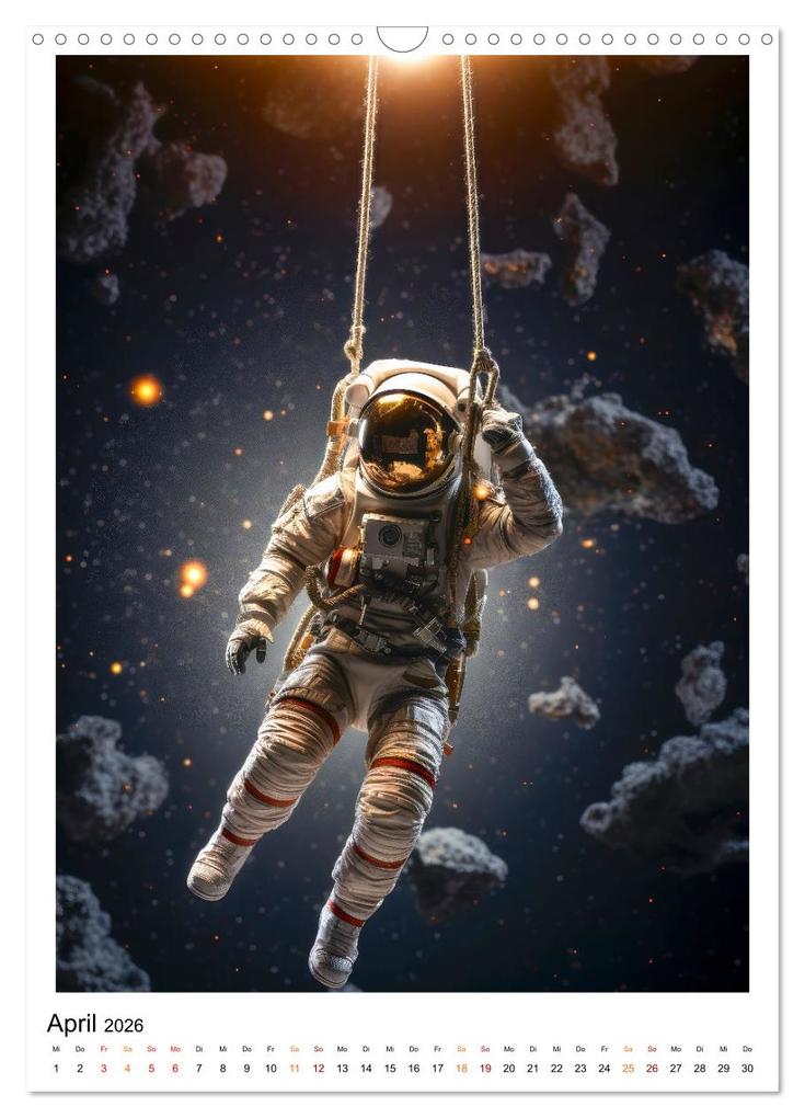 Weitere Ansicht: Astronauten - viel los im All (Wandkalender 2026 DIN A3 hoch), CALVENDO Monatskalender | Peter Roder, Calvendo