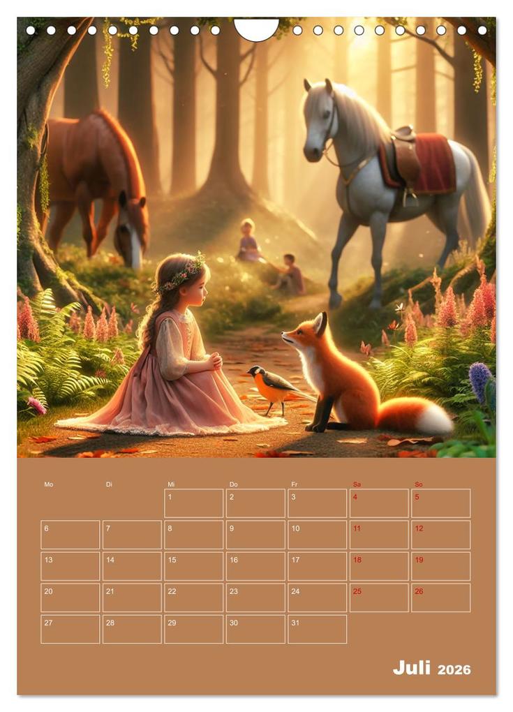 Weitere Ansicht: Königliche Momente - Kleine Prinzessin im Märchenwald (Wandkalender 2026 DIN A4 hoch), CALVENDO Monatskalender | Paul Michalzik, Calvendo