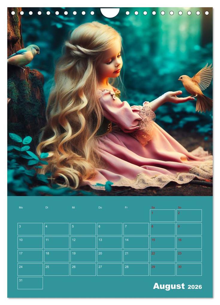 Weitere Ansicht: Königliche Momente - Kleine Prinzessin im Märchenwald (Wandkalender 2026 DIN A4 hoch), CALVENDO Monatskalender | Paul Michalzik, Calvendo