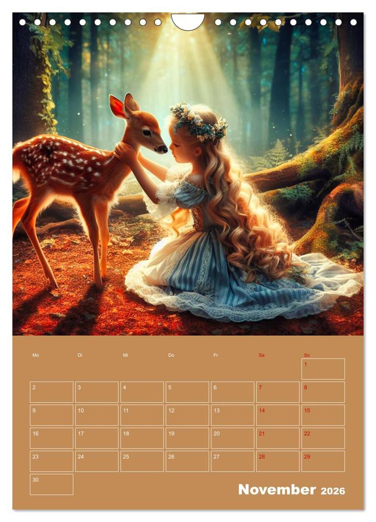 Weitere Ansicht: Königliche Momente - Kleine Prinzessin im Märchenwald (Wandkalender 2026 DIN A4 hoch), CALVENDO Monatskalender | Paul Michalzik, Calvendo