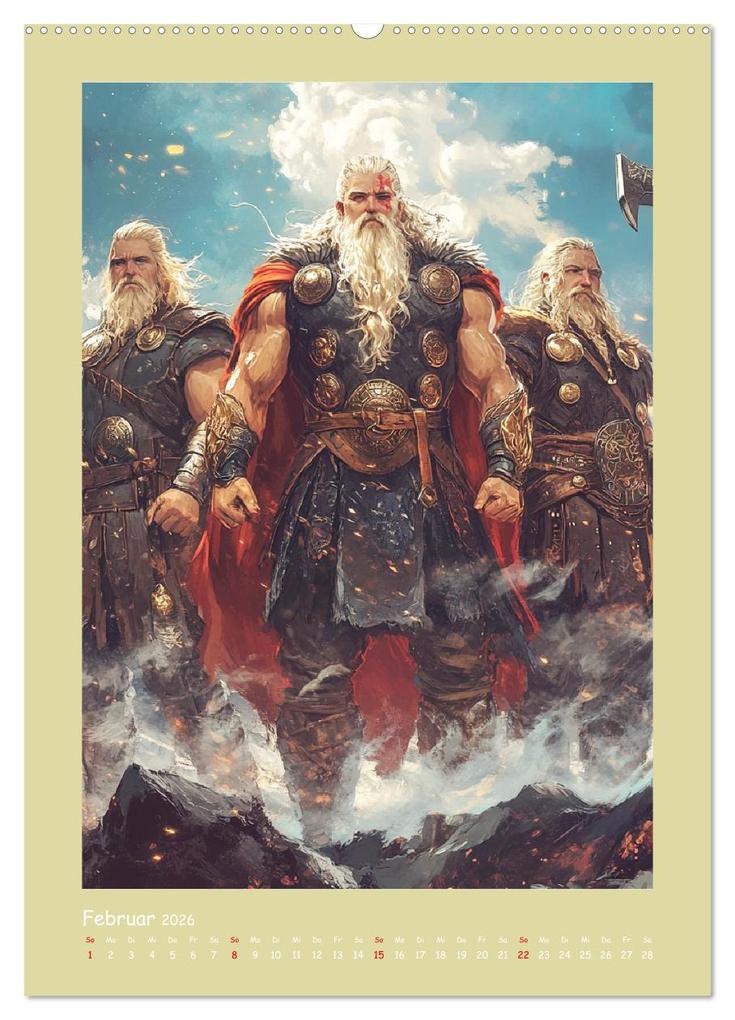 Weitere Ansicht: Wikinger Comics. Nordische Fantasy-Helden (hochwertiger Premium Wandkalender 2026 DIN A2 hoch), Kunstdruck in Hochglanz | Rose Hurley, Calvendo