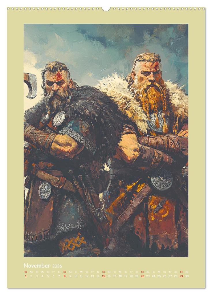 Weitere Ansicht: Wikinger Comics. Nordische Fantasy-Helden (hochwertiger Premium Wandkalender 2026 DIN A2 hoch), Kunstdruck in Hochglanz | Rose Hurley, Calvendo