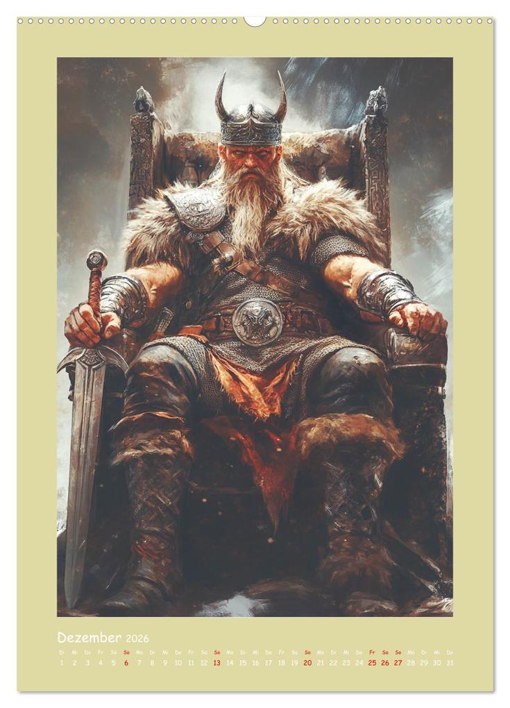Weitere Ansicht: Wikinger Comics. Nordische Fantasy-Helden (hochwertiger Premium Wandkalender 2026 DIN A2 hoch), Kunstdruck in Hochglanz | Rose Hurley, Calvendo