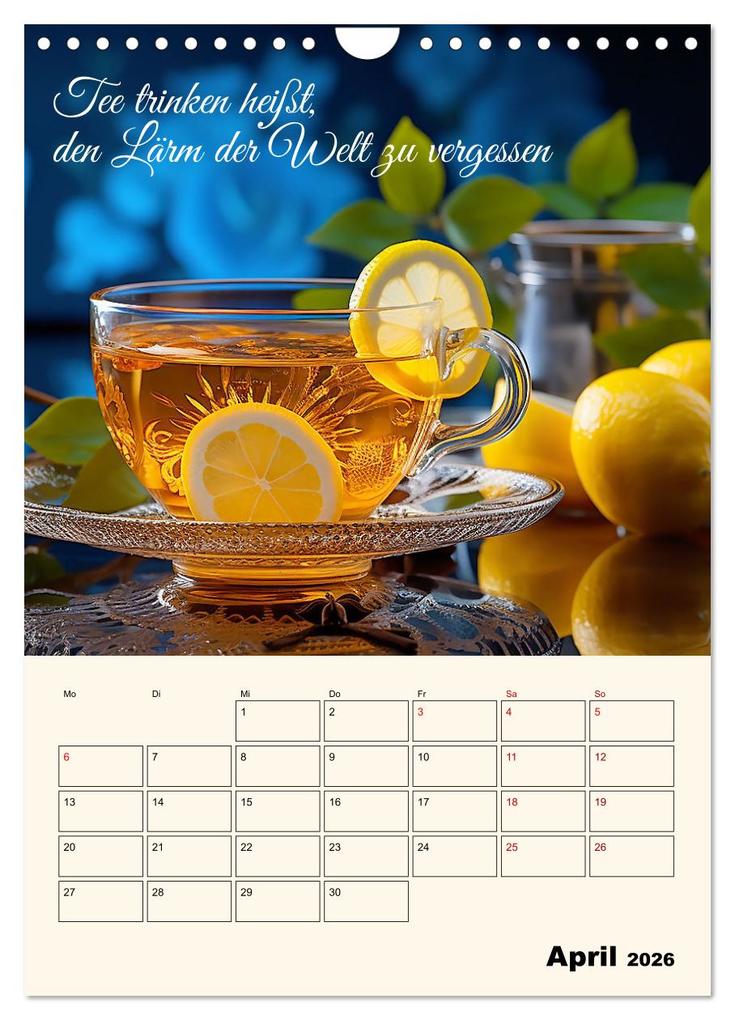 Weitere Ansicht: Du, mein geliebter Tee (Wandkalender 2026 DIN A4 hoch), CALVENDO Monatskalender | Kerstin Waurick, Calvendo