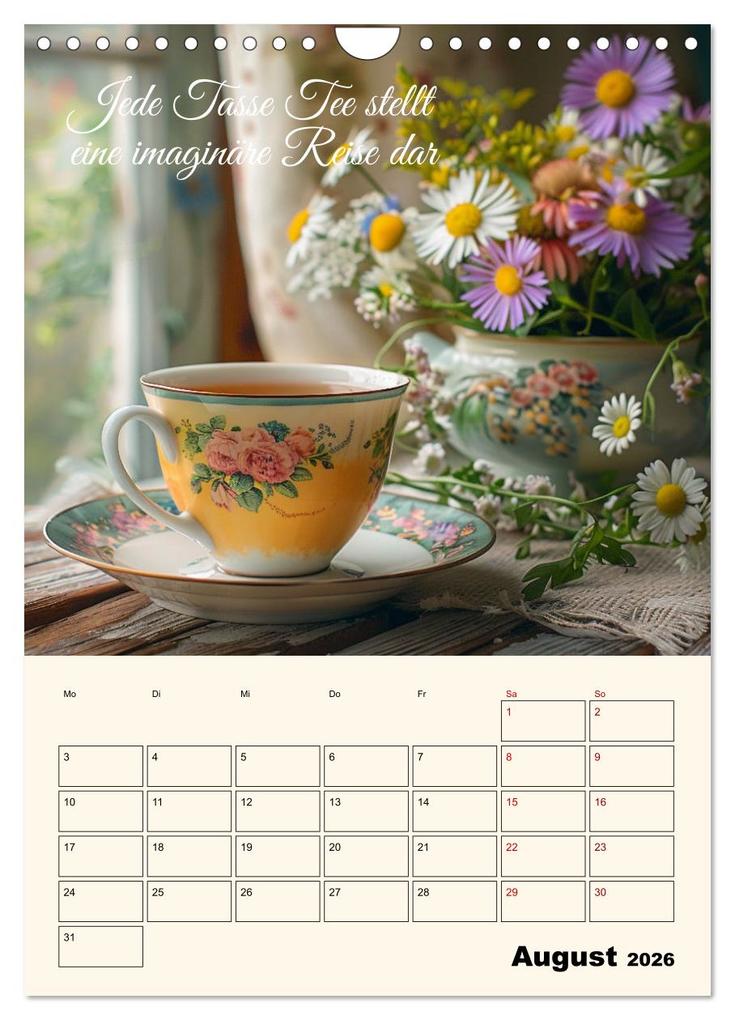 Weitere Ansicht: Du, mein geliebter Tee (Wandkalender 2026 DIN A4 hoch), CALVENDO Monatskalender | Kerstin Waurick, Calvendo