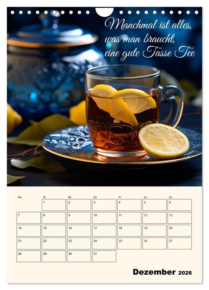 Weitere Ansicht: Du, mein geliebter Tee (Wandkalender 2026 DIN A4 hoch), CALVENDO Monatskalender | Kerstin Waurick, Calvendo