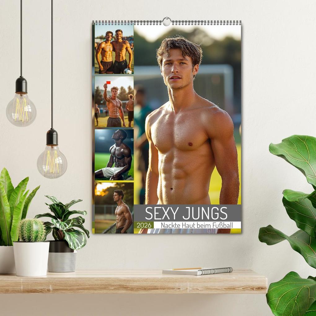 Weitere Ansicht: SEXY JUNGS - Nackte Haut beim Fußball (Wandkalender 2026 DIN A2 hoch), CALVENDO Monatskalender | MB Fotografie, Calvendo