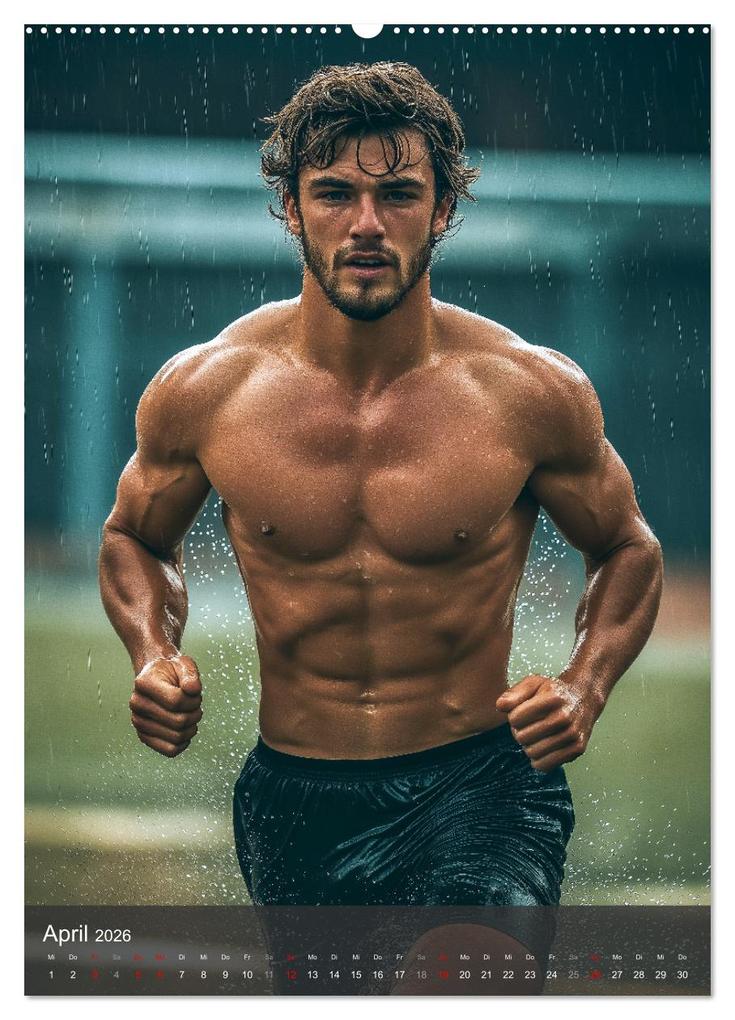 Weitere Ansicht: SEXY JUNGS - Nackte Haut beim Fußball (Wandkalender 2026 DIN A2 hoch), CALVENDO Monatskalender | MB Fotografie, Calvendo