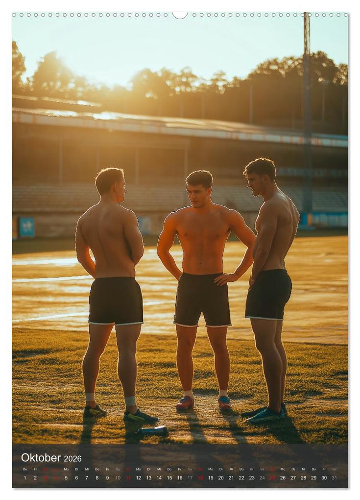 Weitere Ansicht: SEXY JUNGS - Nackte Haut beim Fußball (Wandkalender 2026 DIN A2 hoch), CALVENDO Monatskalender | MB Fotografie, Calvendo