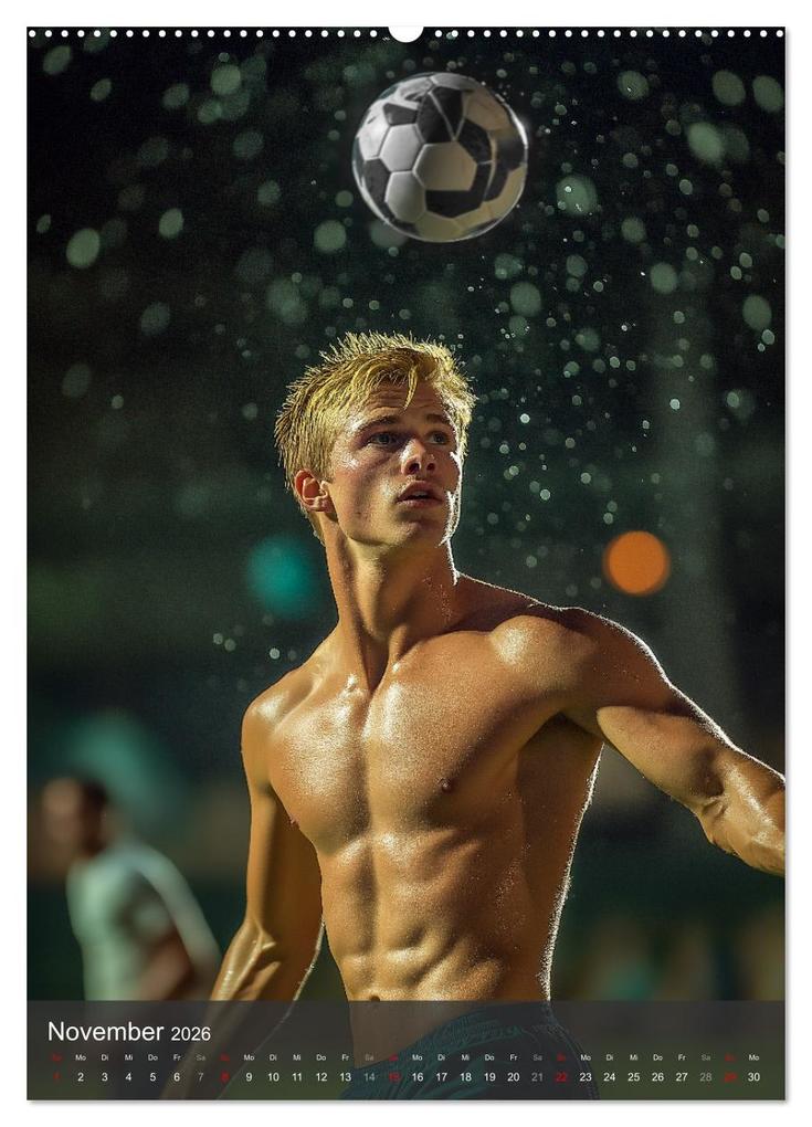 Weitere Ansicht: SEXY JUNGS - Nackte Haut beim Fußball (Wandkalender 2026 DIN A2 hoch), CALVENDO Monatskalender | MB Fotografie, Calvendo