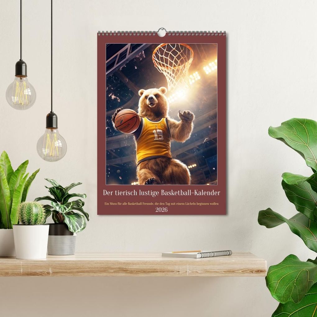 Weitere Ansicht: Der tierisch lustige Basketball-Kalender (Wandkalender 2026 DIN A3 hoch), CALVENDO Monatskalender | Peter Rübsamen, Calvendo