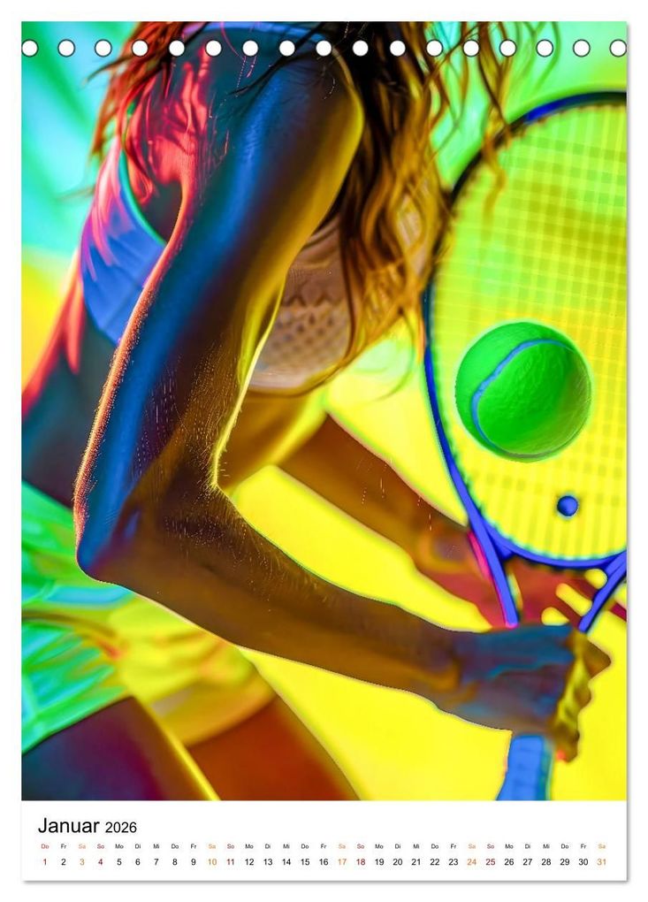 Weitere Ansicht: Tennis kreativ (Tischkalender 2026 DIN A5 hoch), CALVENDO Monatskalender | Peter Roder, Calvendo