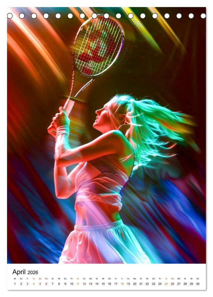 Weitere Ansicht: Tennis kreativ (Tischkalender 2026 DIN A5 hoch), CALVENDO Monatskalender | Peter Roder, Calvendo