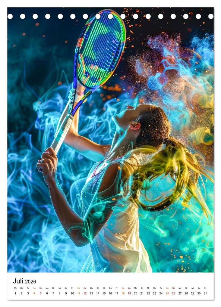 Weitere Ansicht: Tennis kreativ (Tischkalender 2026 DIN A5 hoch), CALVENDO Monatskalender | Peter Roder, Calvendo