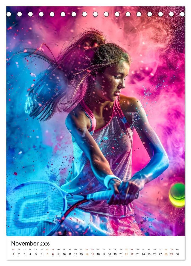 Weitere Ansicht: Tennis kreativ (Tischkalender 2026 DIN A5 hoch), CALVENDO Monatskalender | Peter Roder, Calvendo