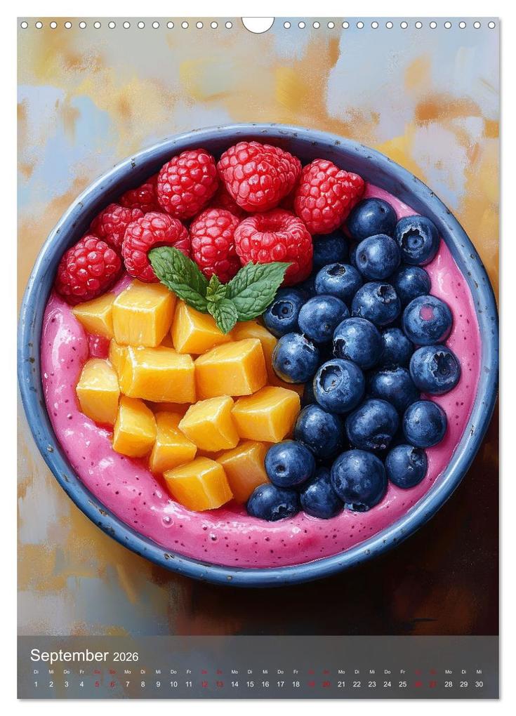 Weitere Ansicht: Smoothie Bowls - frisch und fruchtig durchs Jahr (Wandkalender 2026 DIN A3 hoch), CALVENDO Monatskalender | Tina Grohs, Calvendo