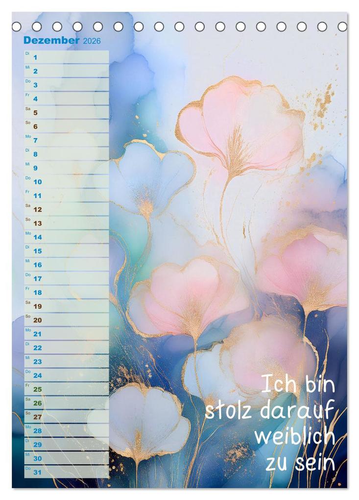 Weitere Ansicht: Der feminine Affirmationskalender (Tischkalender 2026 DIN A5 hoch), CALVENDO Monatskalender | drachenkind-fotografie drachenkind-fotografie, Calvendo, Drachenkind-Fotografie