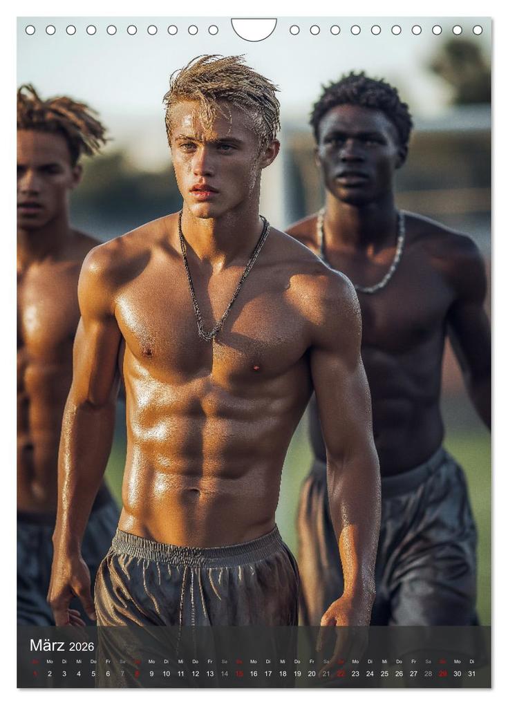 Weitere Ansicht: SEXY JUNGS - Nackte Haut beim Fußball (Wandkalender 2026 DIN A4 hoch), CALVENDO Monatskalender | MB Fotografie, Calvendo