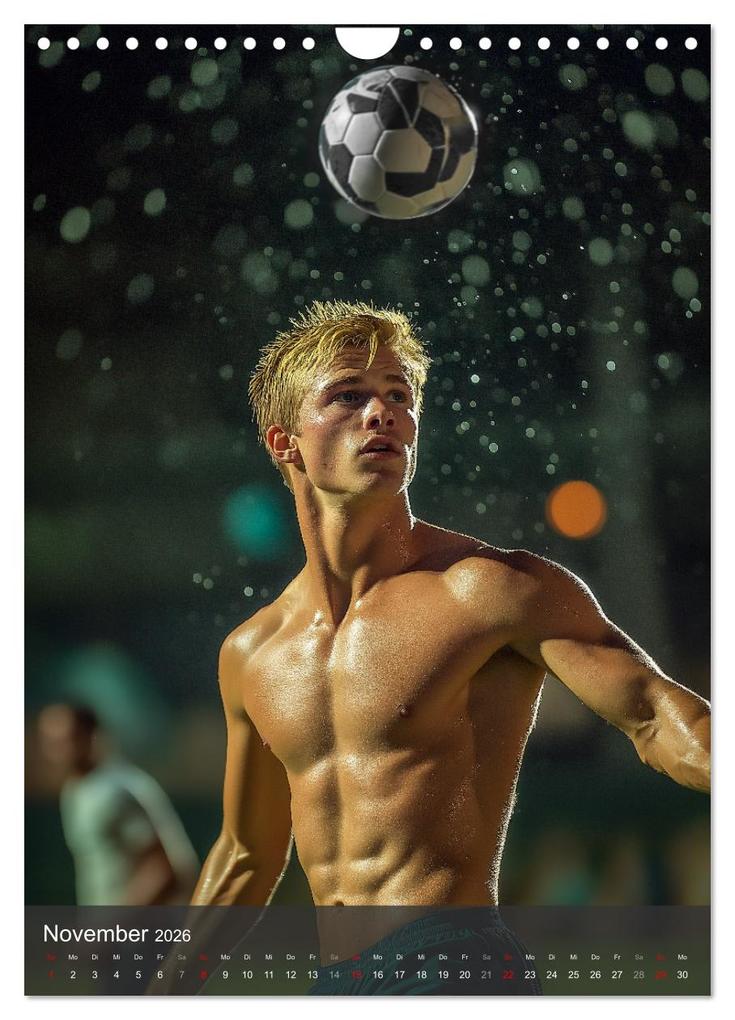 Weitere Ansicht: SEXY JUNGS - Nackte Haut beim Fußball (Wandkalender 2026 DIN A4 hoch), CALVENDO Monatskalender | MB Fotografie, Calvendo