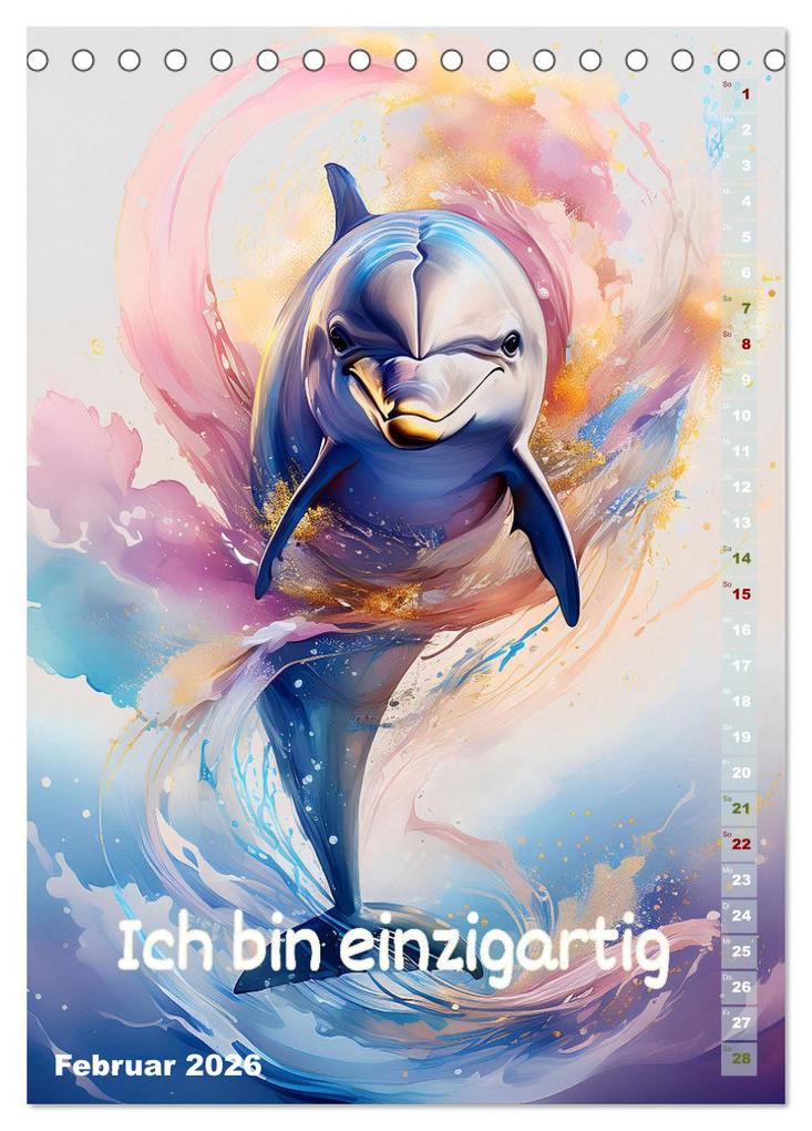 Weitere Ansicht: Ich bin stark - Ein tierischer Affirmationskalender (Tischkalender 2026 DIN A5 hoch), CALVENDO Monatskalender | drachenkind-fotografie drachenkind-fotografie, Calvendo, Drachenkind-Fotografie
