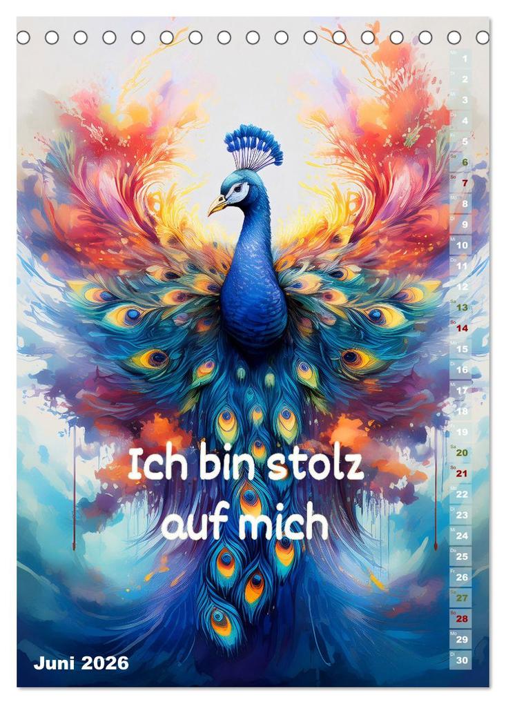 Weitere Ansicht: Ich bin stark - Ein tierischer Affirmationskalender (Tischkalender 2026 DIN A5 hoch), CALVENDO Monatskalender | drachenkind-fotografie drachenkind-fotografie, Calvendo, Drachenkind-Fotografie